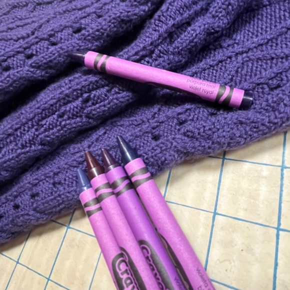 Austrian Wool Geiger Collections Royal Purple Textured Knit Cardigan Tag/Size 36 - Picture 8 of 16